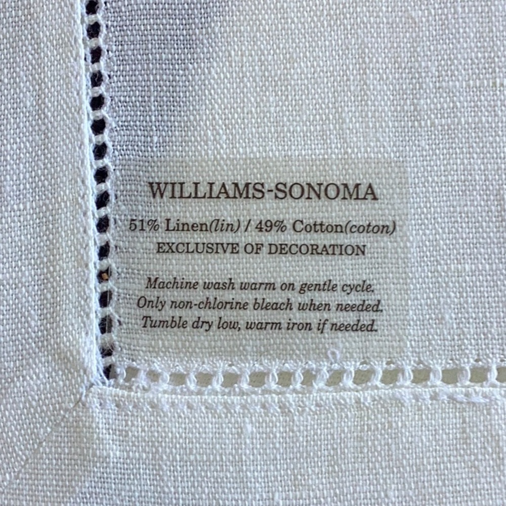 WILLIAMS SONOMA HORS D’ŒUVRES NAPKINS - Picture 3 of 3